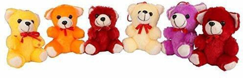 4AJ BAZAAR Mini Teddy Bear Soft Toy Set of 12 Multi Color 25