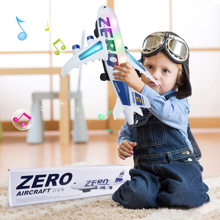 FLIPBOAT Airplane Toy A0450 Air Transport Kids Airplane Toys Airplane Models with Lights and Music Electric Toy Plane for Boys and Girls Airplane Toy A0450 Air Transport Kids Airplane