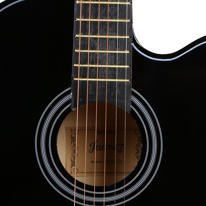 Juarez Acoustic Guitar 38 Inch Cutaway 038C with Bag Pick and Strap Acoustic Guitar Basswood Ebony Basswood Right Hand Orientation Price in India Buy Juarez Acoustic Guitar 38 Inch Cutaway 038C