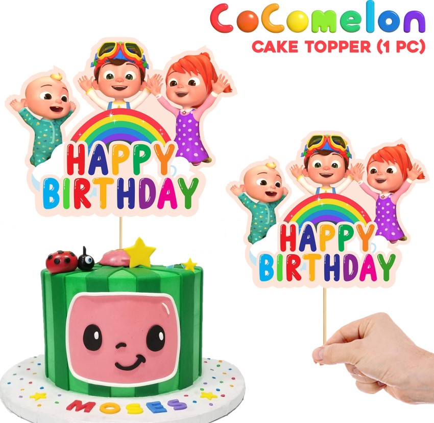 DIY Cocomelon Cake Topper Set