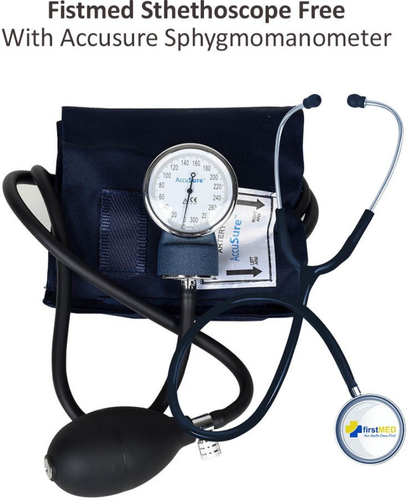 rsc healthcare Clock Dial Type Black Aneroid Palm Manual Professional  Sphygmomanometer & Pressure Gauge Blood Pressure