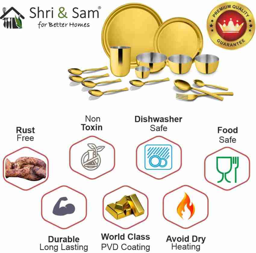 Buy Shri & Sam Stainless Steel, Lunia (Gold) Online at Low Prices in India  