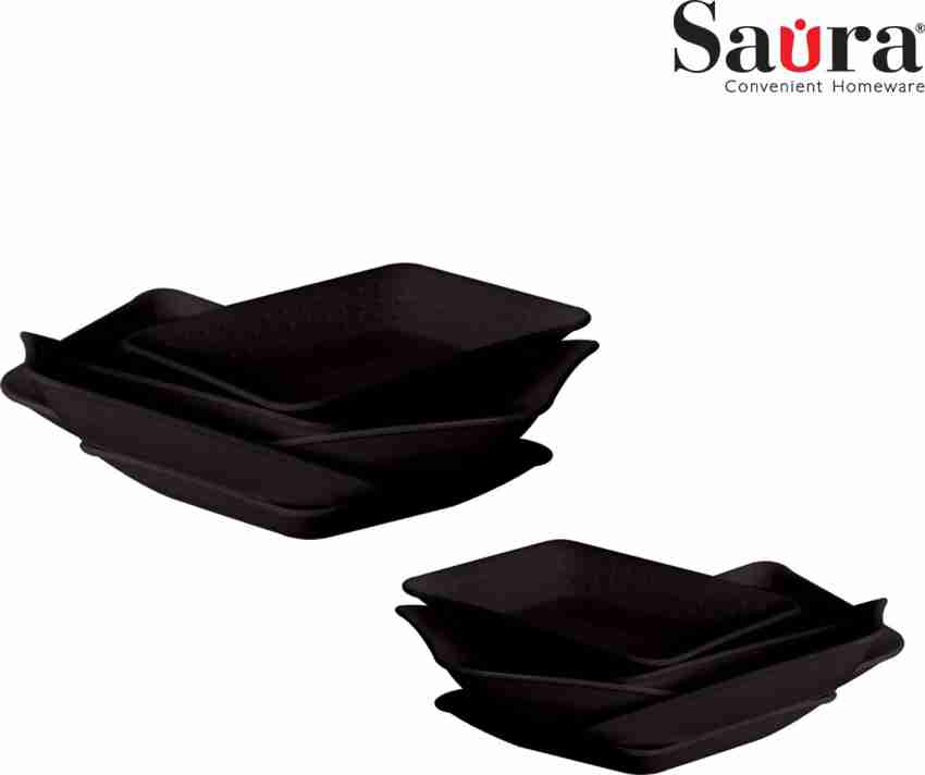 ACHIEVERPACKER Plastic Meal Tray with lid 3 Compartment for Dinner, Lunch-Black-Pack  Of 75 Dinner Plate Price in India - Buy ACHIEVERPACKER Plastic Meal Tray  with lid 3 Compartment for Dinner, Lunch-Black-Pack Of