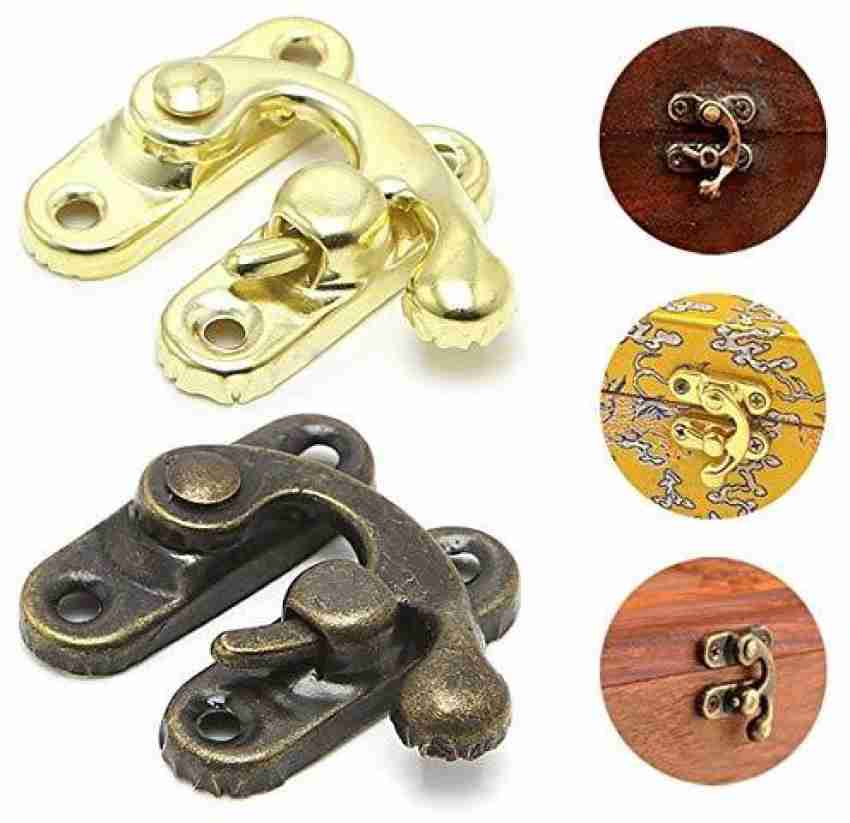 10Pcs Antique Bronze Iron Padlock Hasps Latch Hook Clasp Lock