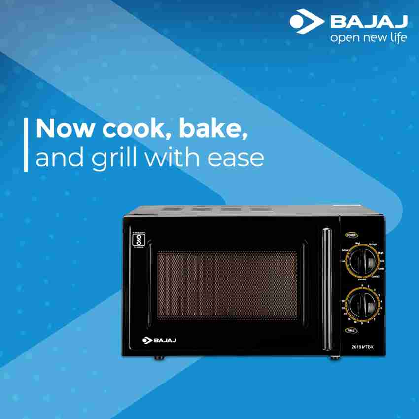 bajaj 17 litres solo microwave oven with mechanical knob