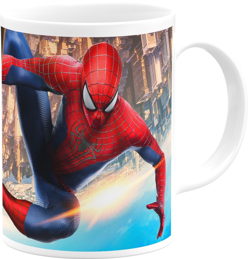 Buy CHHAAP Spiderman Mugs Gift for Kids Brother Sister Son Daughter Boys  Girls Hd Printed Microwave Safe Blue Ceramic Coffee Mug (350 ml) SPINM-01  Online at Low Prices in India 