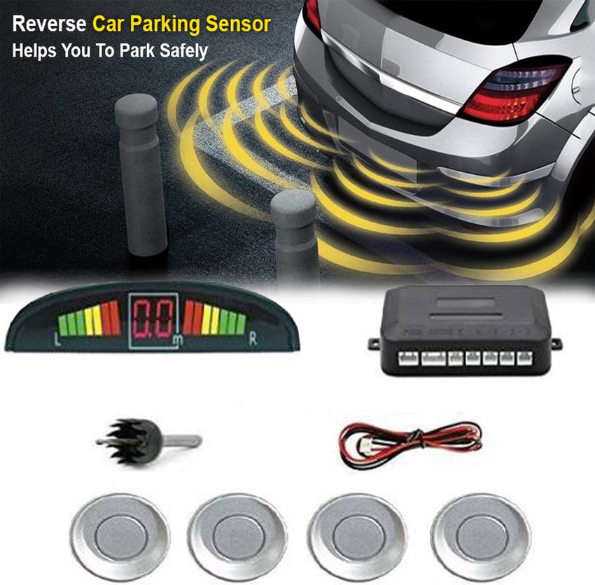 CARZEX Reverse Car Parking Sensor Led Display Black for All Car