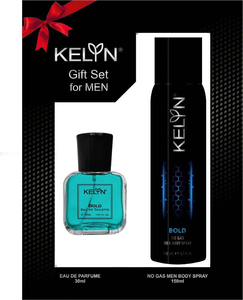 Kelyn Long Lasting Bold Perfume with No Body Spray Combo Gift Set