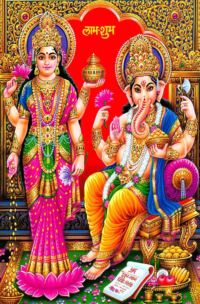 Ganesh and laxmi photo sale