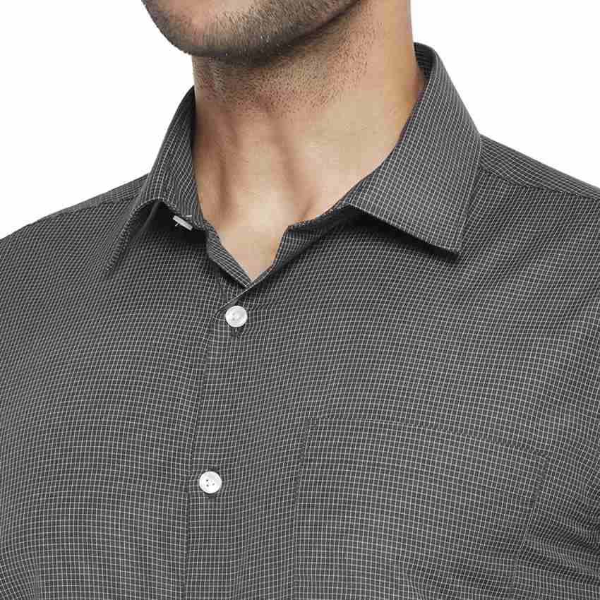 Richard Parker by Pantaloons Men Checkered Formal Grey Shirt - Buy Richard  Parker by Pantaloons Men Checkered Formal Grey Shirt Online at Best Prices  in India
