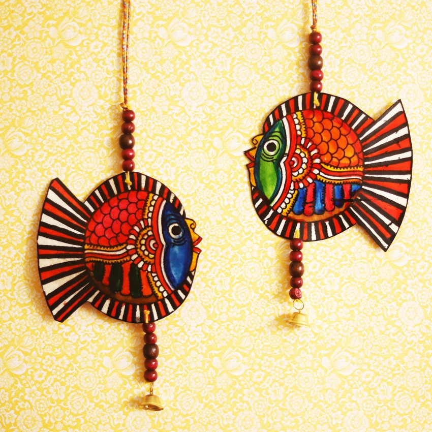 Cikiki Metal fish wall decoration handicrafts indoor and outdoor hanging  ornaments B3E2