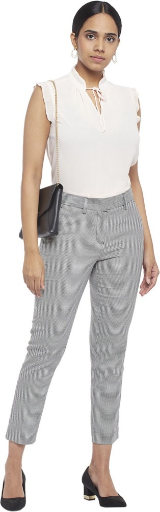 Annabelle Women Checked Regular Fit Grey Trousers  Selling Fast at  Pantaloonscom