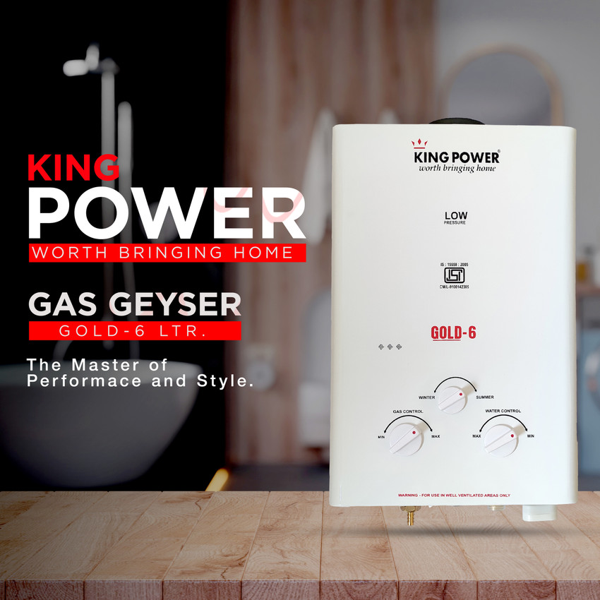 King power 6 L Gas Water Geyser (Gold instant, White) Price in India - Buy  King power 6 L Gas Water Geyser (Gold instant, White) online at Flipkart.com