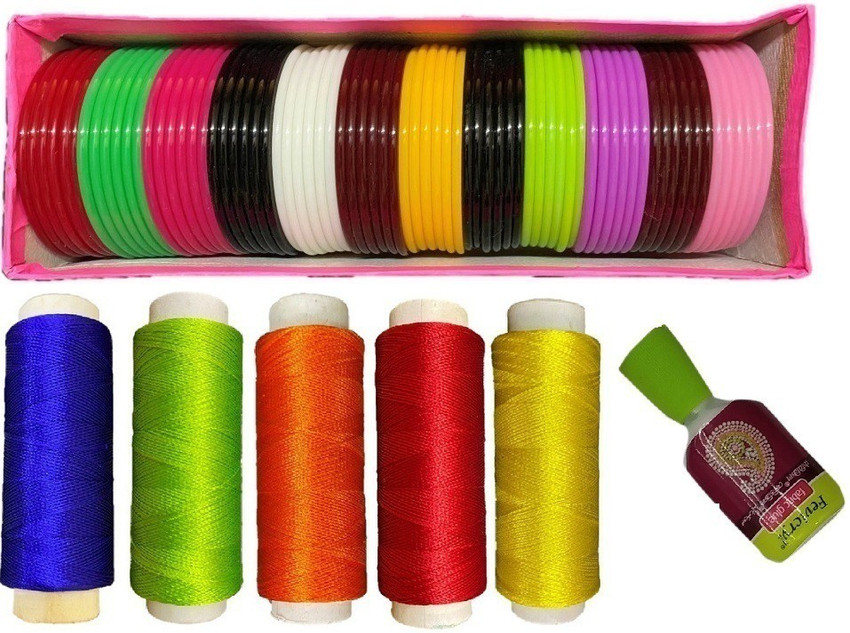 Plastic bangles for silk thread jewellery best sale