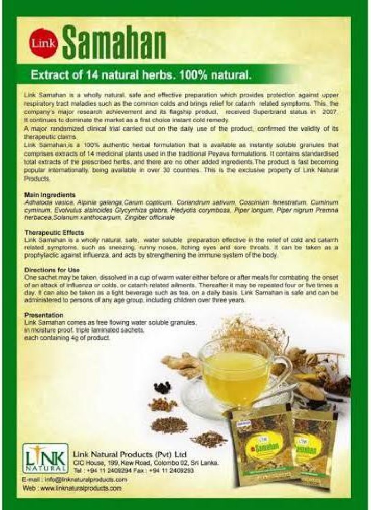 Buy Link Natural Samahan Herbal Extract Sachet 50's Online at Best Price