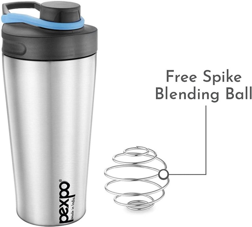 Signoraware Charger Shaker Bottle Stainless Steel, Set of 1, 500 ml, Silver