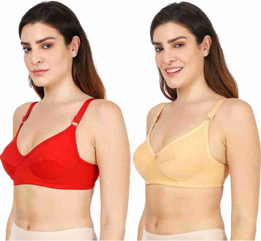 Buy Flowsy Women's Cotton Bra Non-Padded, Non-Wired Ladies Innerwear Daily  Use Bra Women T-Shirt Non Padded Bra Online at Best Prices in India