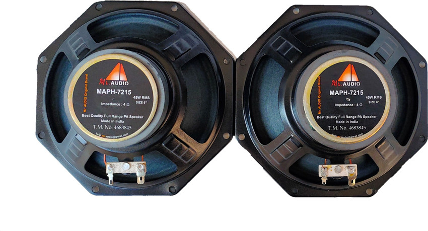 Mr. AUDIO 6 inch two piece 45 watts Full Range PA Speaker For Car