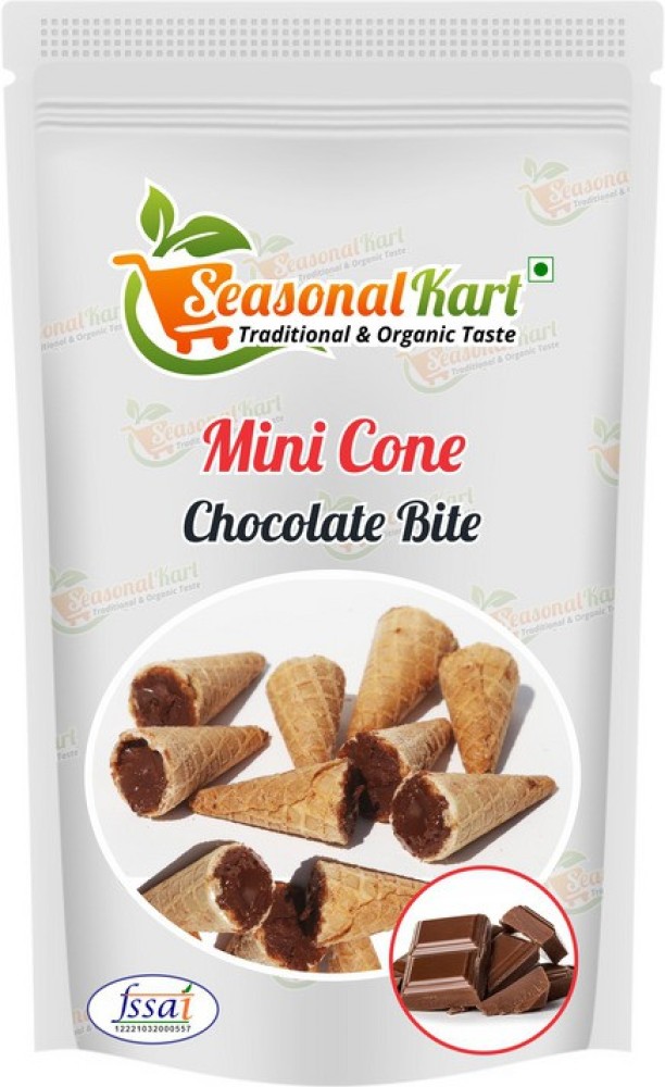 Organic Nature Mini Waffle cone, 50 Pieces Mini chocolate cone, Conio waffle  cone snacks Ice Cream Waffle Cones, Mini Waffle Chocolate, cones for ice  cream Box Pack 