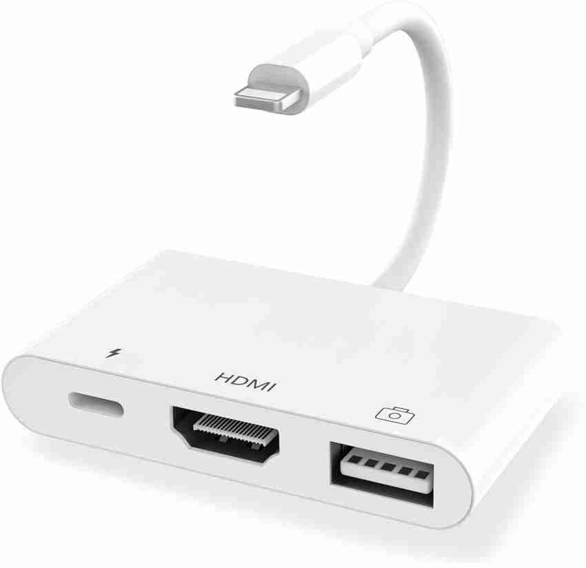 microware Lightning Cable 2 A 0.01 m Lightning To OTG Digital AV