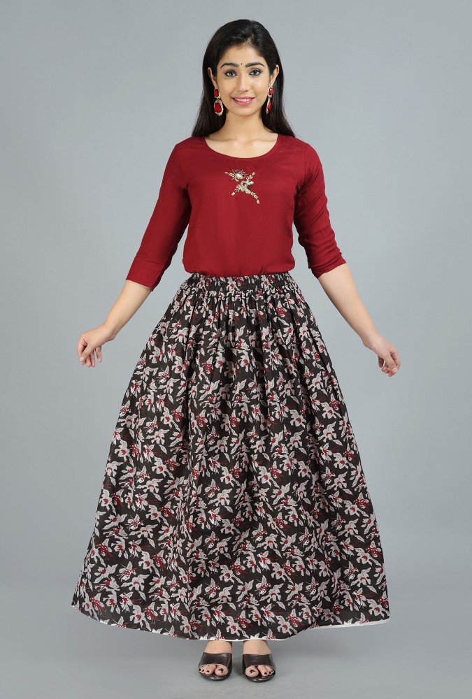 Long skirt and shop top designs flipkart