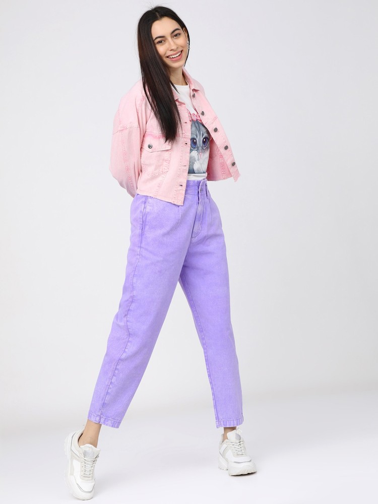 Light purple best sale jeans outfit