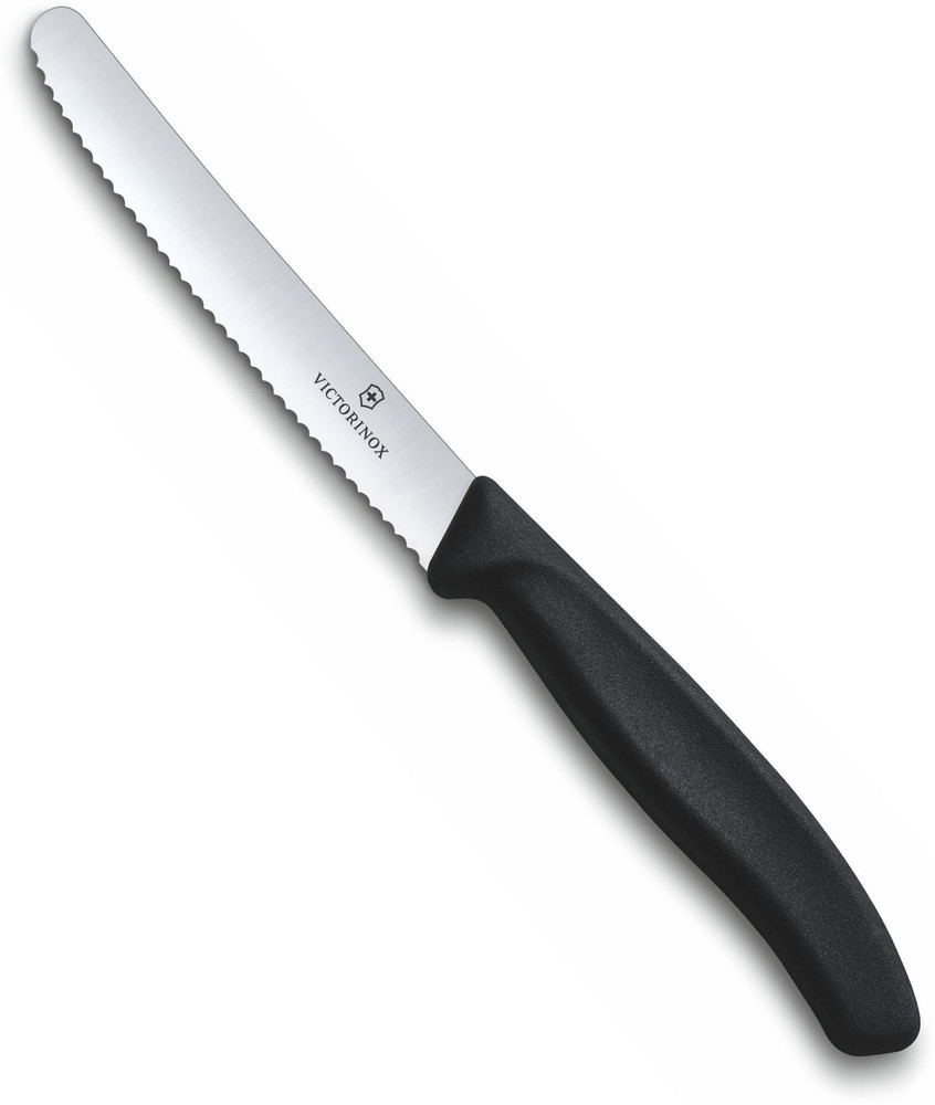Victorinox 1 Pc Stainless Steel Knife Kitchen Knife Wavy Edge 11 Cm black Price in India Buy Victorinox 1 Pc Stainless Steel Knife Kitchen Knife Wavy Edge 11 Cm black online at Flipkart