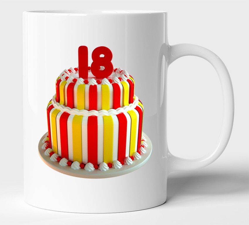 Premium Photo | Vanilla birthday mug cake with color sugar sprinkles and  single burning candle