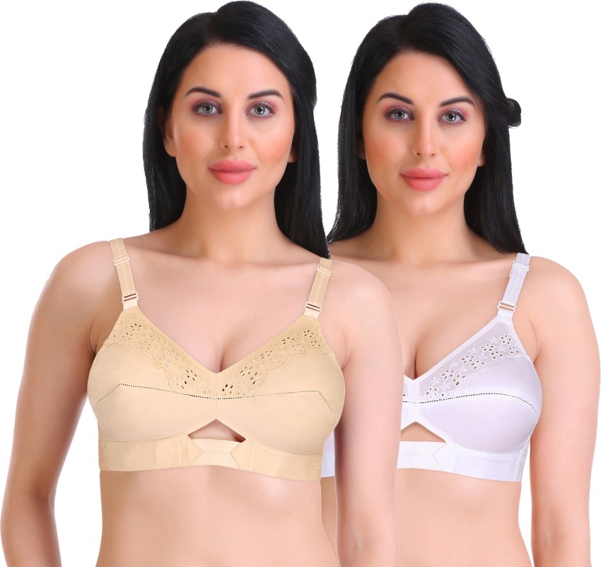 Buy Featherline Women Black Pure Cotton Pack of 2 Bra ( 38C