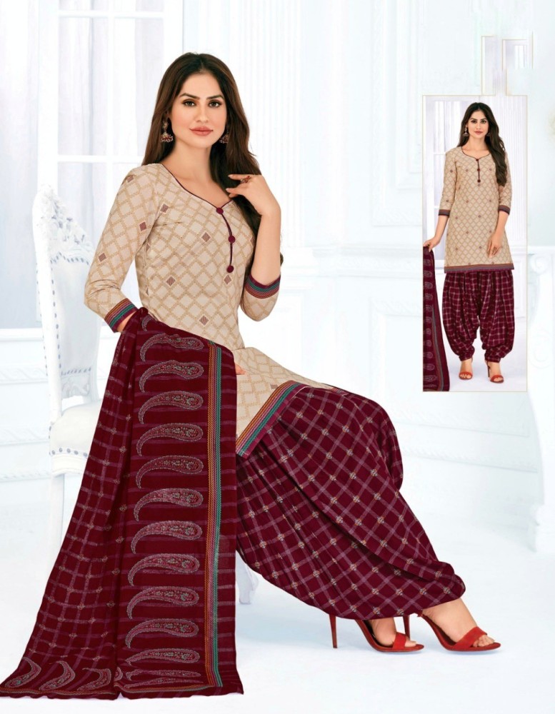 Unstitched Cotton Dress Materials, Salwar Suits Online Shopping