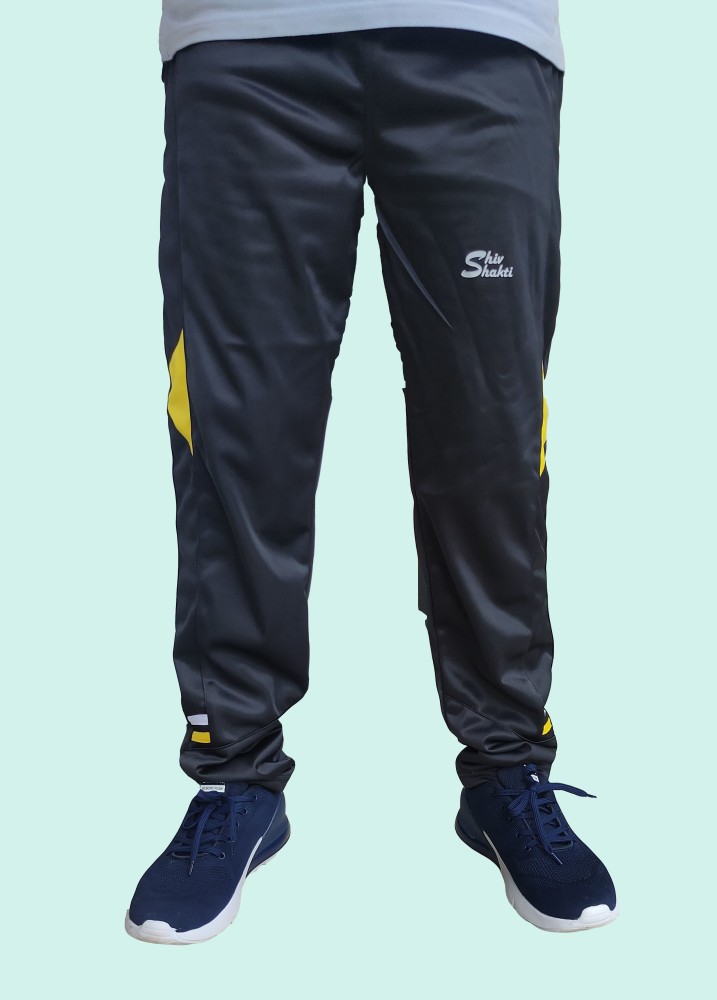 Shiv Shakti Self Design Men Black Track Pants - Buy Shiv Shakti