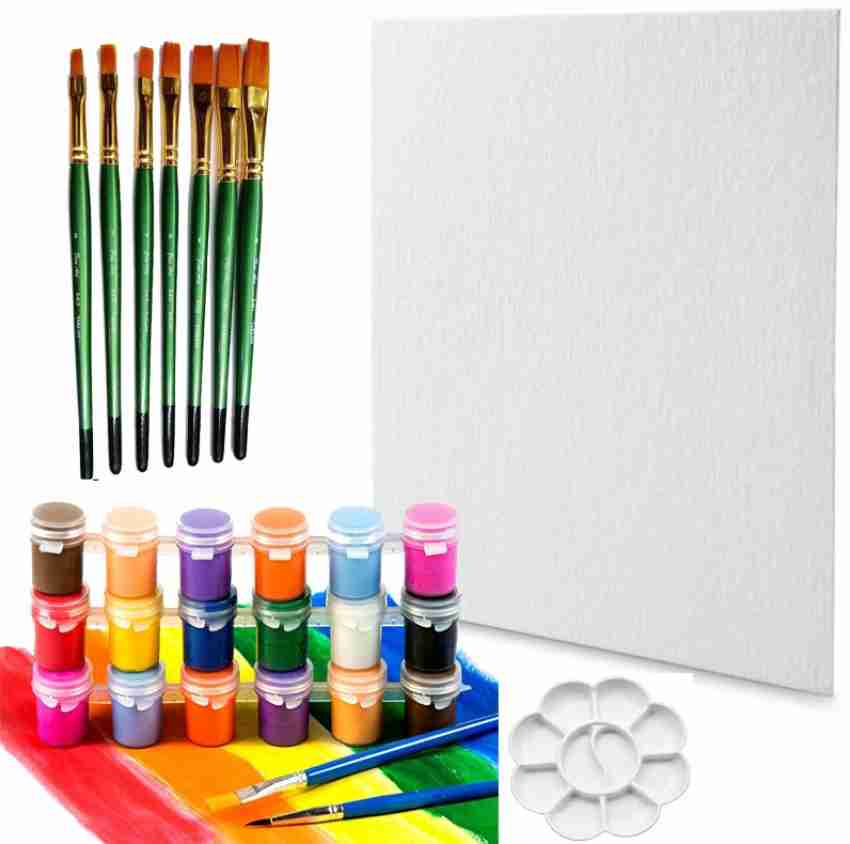 HQleshui hqleshui 6pcs pre drawn canvas for painting for kids, 6 x 6  printed canvas to paint canvas set for painting first & last day