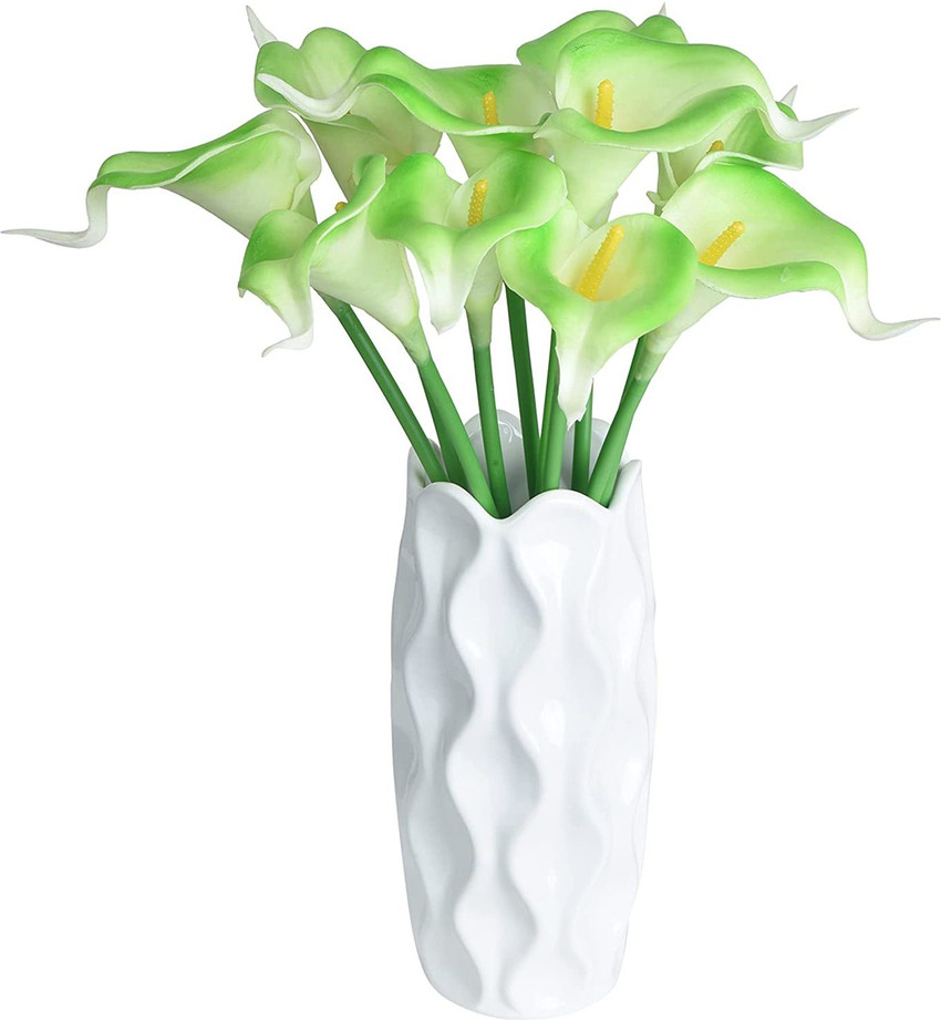 Artificial lily flowers in vase deals