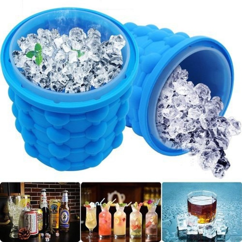 Ice Bucket,Large Silicone Ice Bucket & Ice Mold with