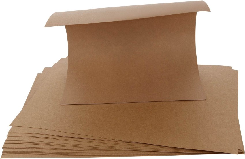 200 Pack Brown Craft Paper for DIY Projects, India