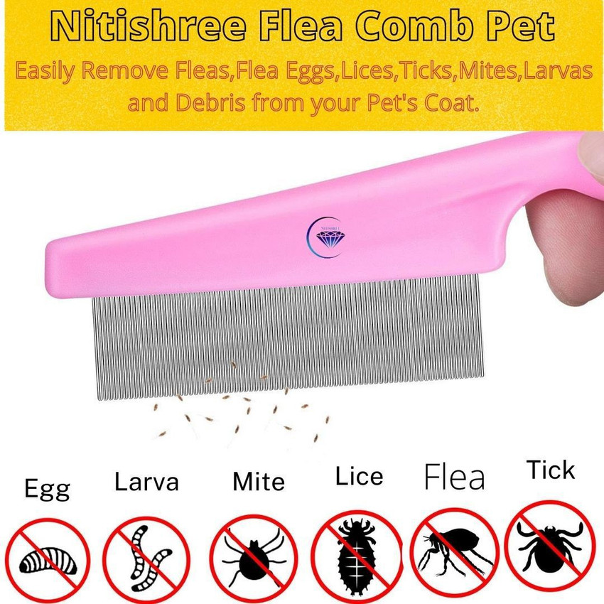 Nitishree Flea and Tick Comb for Pets Dog and Cat Nit Remover