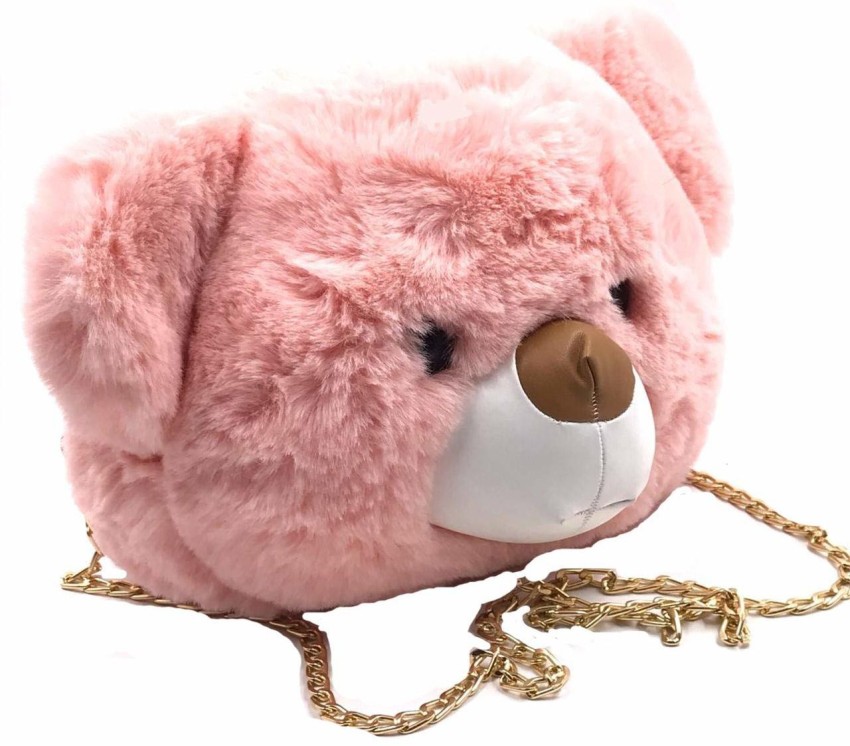 Teddy-bear-shaped Shoulder Bag - Light pink - Kids