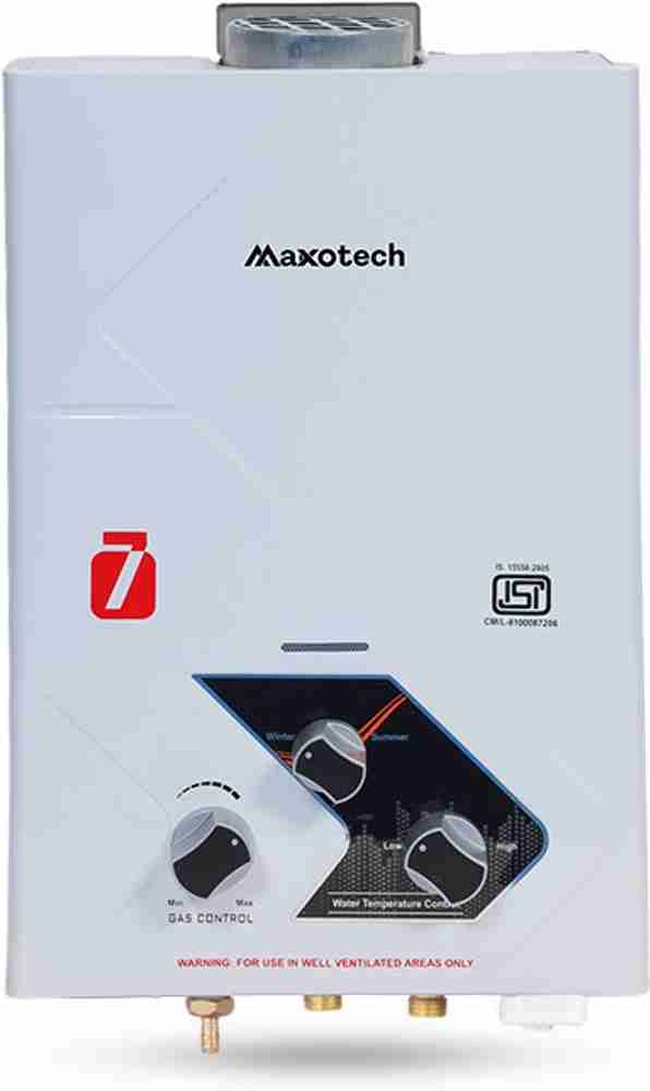 Maxotech 7 L Gas Water Geyser (Raze 7, White) Price in India - Buy Maxotech  7 L Gas Water Geyser (Raze 7, White) online at Flipkart.com