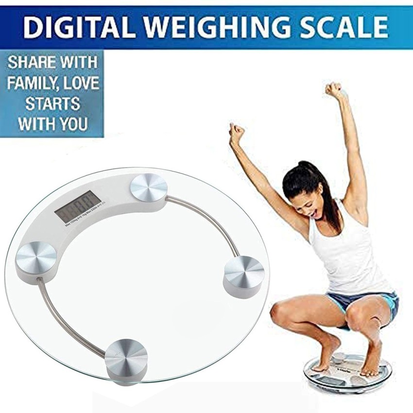 MCP Digital Glass Weight Machine for body weight Round Personal weighing  scale for home use Bathroom Weighing Machine (Transparent) : :  Health & Personal Care