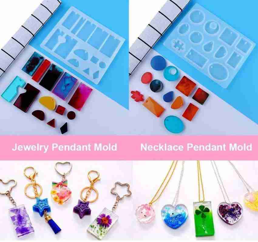 4 Pieces Resin Molds Jewelry Casting Molds Silicone Pendant Mould Epoxy  Resin Molds DIY Craft Mould for DIY Women Earrings, Resin Jewelry 