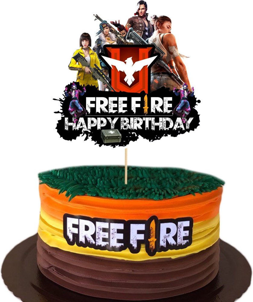 Seyal® Birthday Party Decoration - Free Fire Mobile Game One Cake Topper :  Amazon.in: Toys & Games