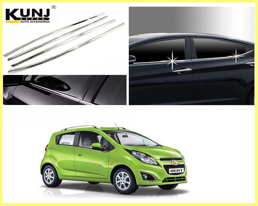 Kunj Autotech Stainless Steel Chrome Finish Window Lower Garnish