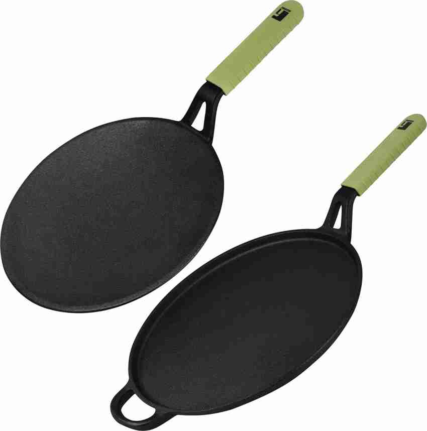 Indus Valley Cast Iron Cookware set - kadai( 2.5L) +skillet fry