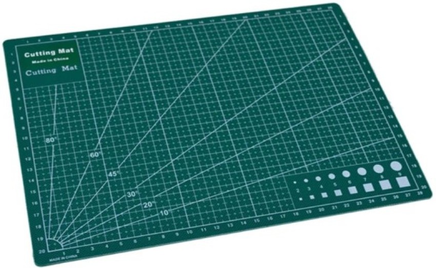 Green Fabric Cutting Mat with Ruler Fabric Panel, Size: 4.5 x 4.5