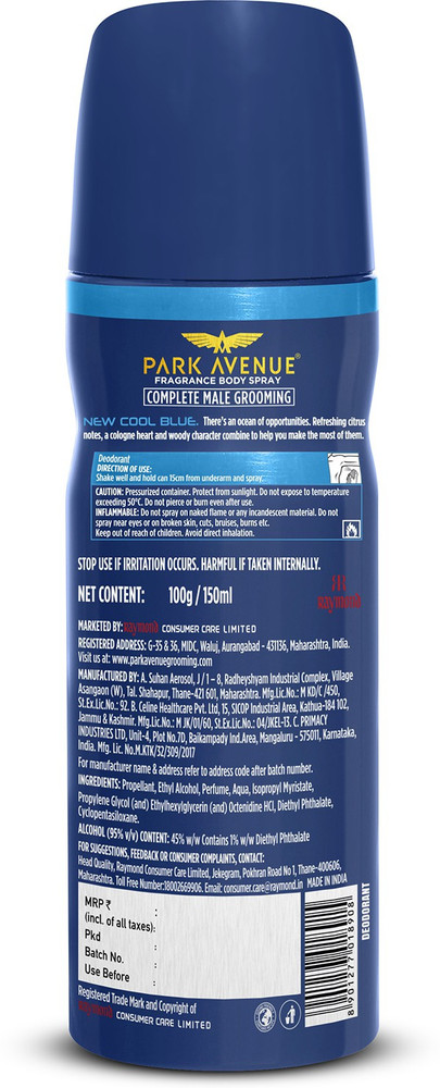 PARK AVENUE Original Collection Cool Blue Fragrance Seize the Day