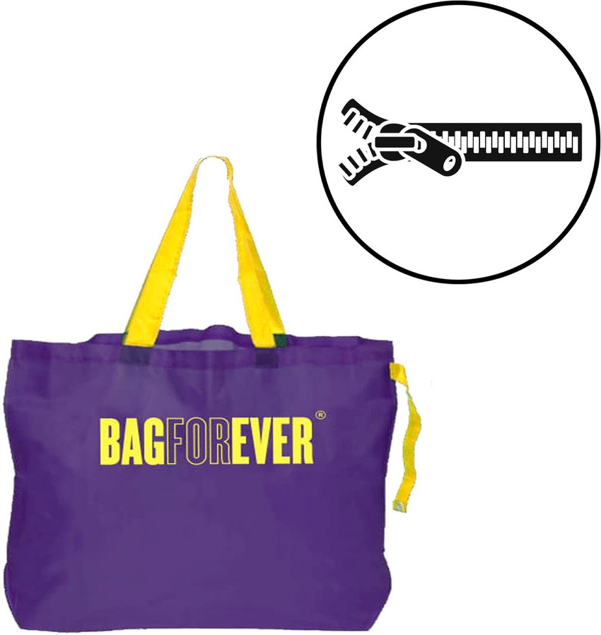 Foldable tote clearance bag with zipper