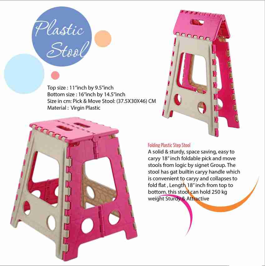 18 inch folding on sale plastic stool