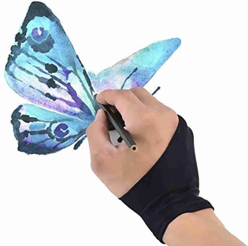 Anti-touch Anti-fouling Two-fingers Painting Glove, Right And Left