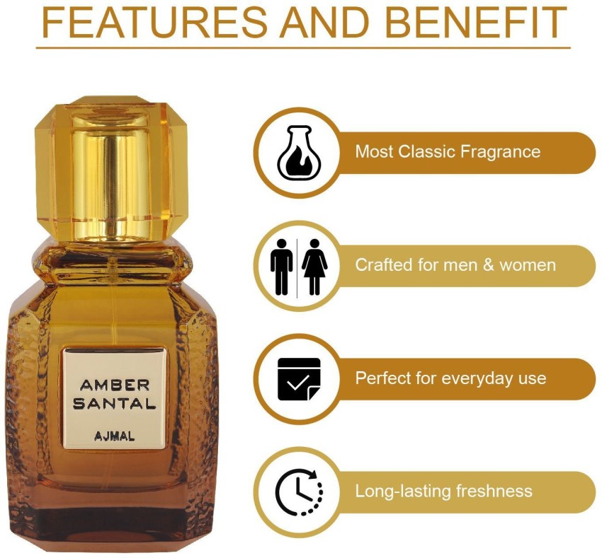 Buy Ajmal Amber Santal Eau De Parfum 100ml Perfume for Men & Women