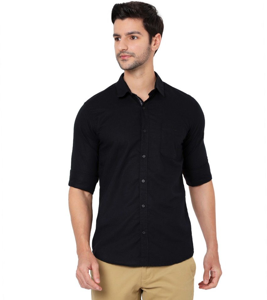 MUFTI Men Solid Casual Black Shirt Buy MUFTI Men Solid Casual Black Shirt Online at Best Prices in India Flipkart